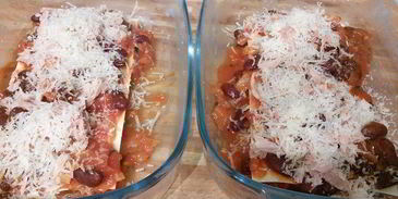 лазанья с тунцом арабиата