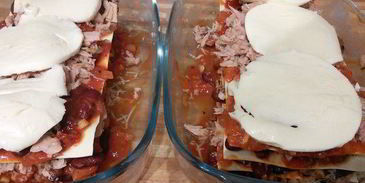 лазанья с тунцом арабиата