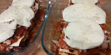 лазанья с тунцом арабиата