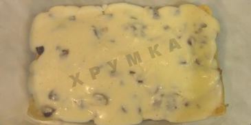 лазанья с твердым сыром и шампиньонами