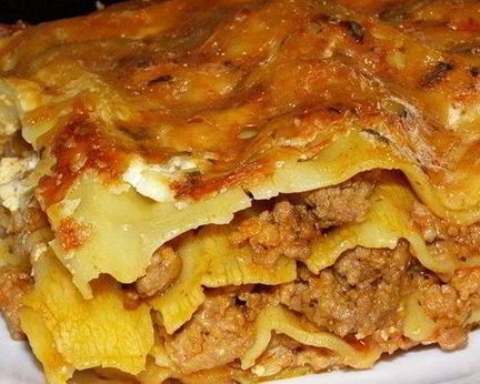 Лазанья со сметанным соусом