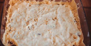 лазанья сырная с грибами