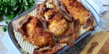 вафельная лазанья с курицей