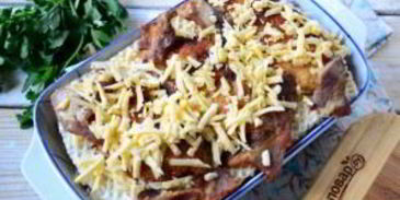 вафельная лазанья с курицей