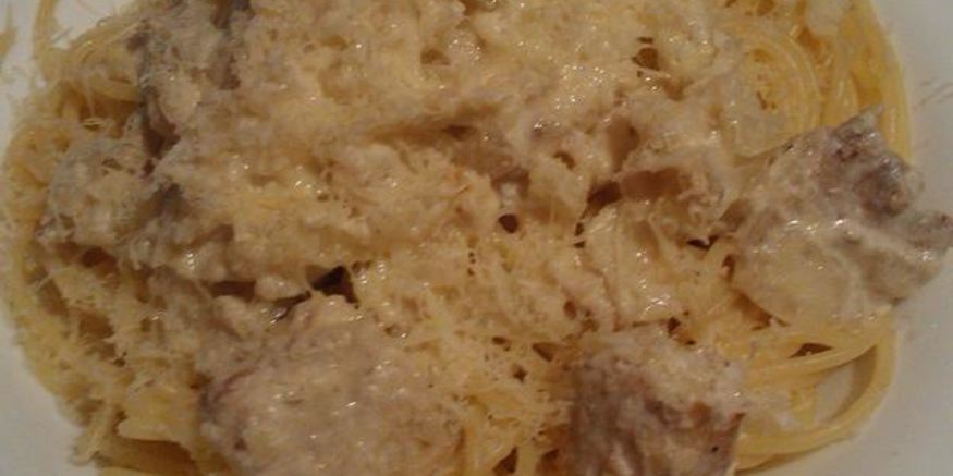 Рецепт барракуды в сливочном соусе со спагетти