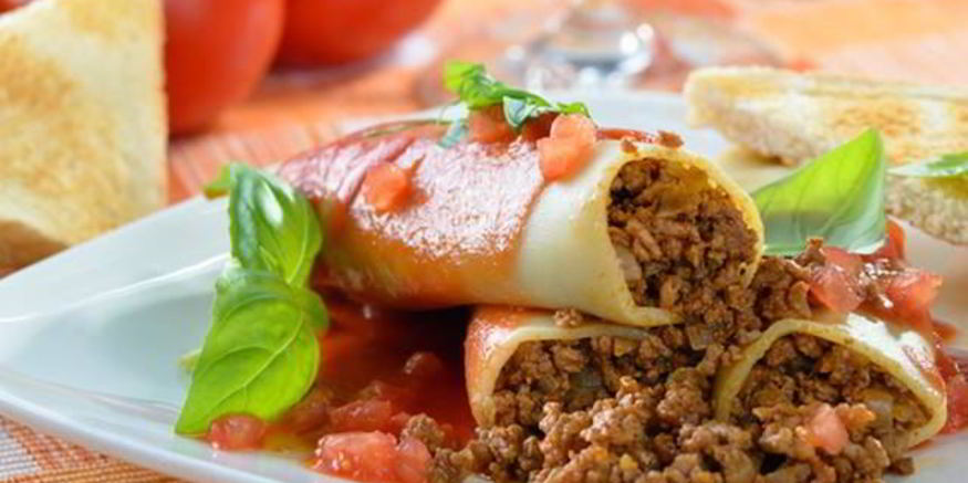 Рецепт каннеллонь с фаршем