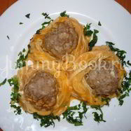 Рецепт Макарон Гнезда с фаршем из мультиварки