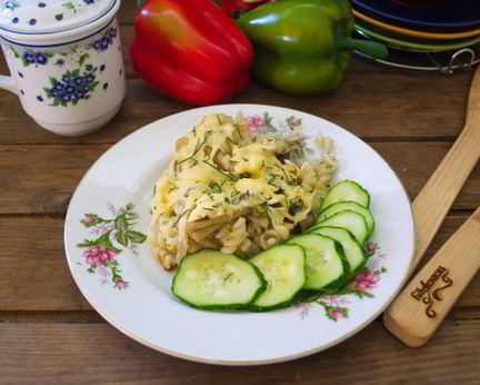 Макароны с грибами в духовке