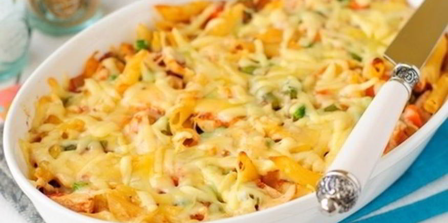 Рецепт макарон с капустой и курицей