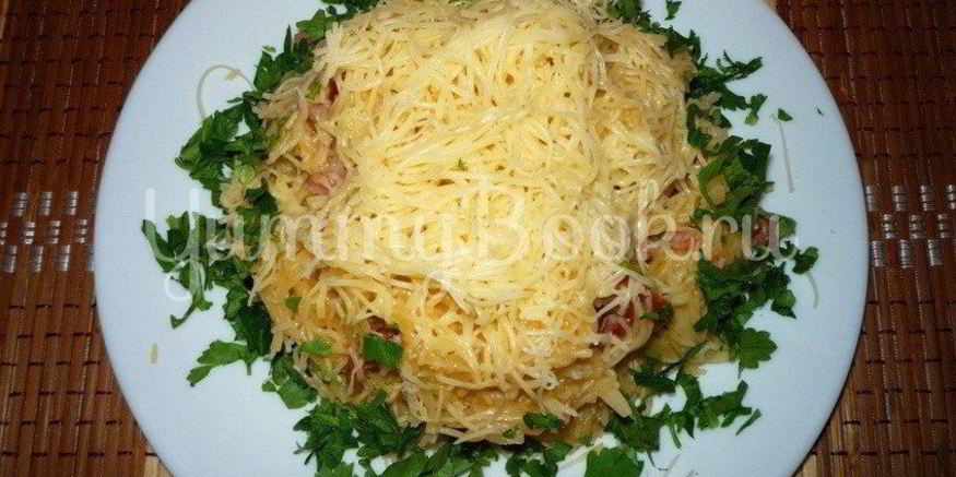 Рецепт макарон с колбасой из мультиварки