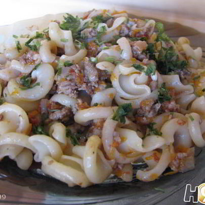 Макароны с мясом