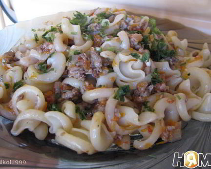 Макароны с мясом