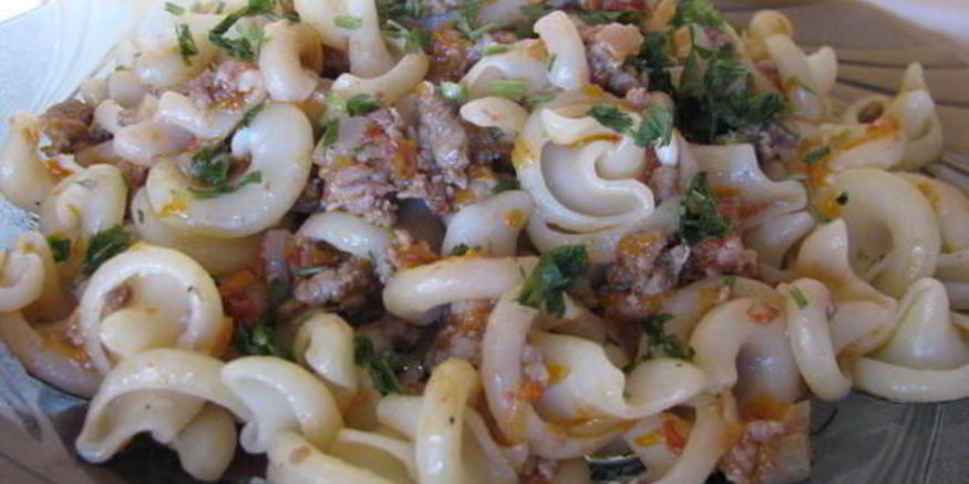 Рецепт макарон с мясом