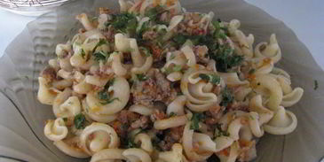 макароны с мясом