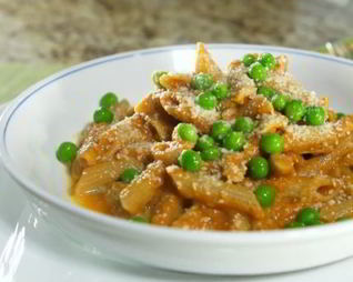 Макароны с соусом из тыквы