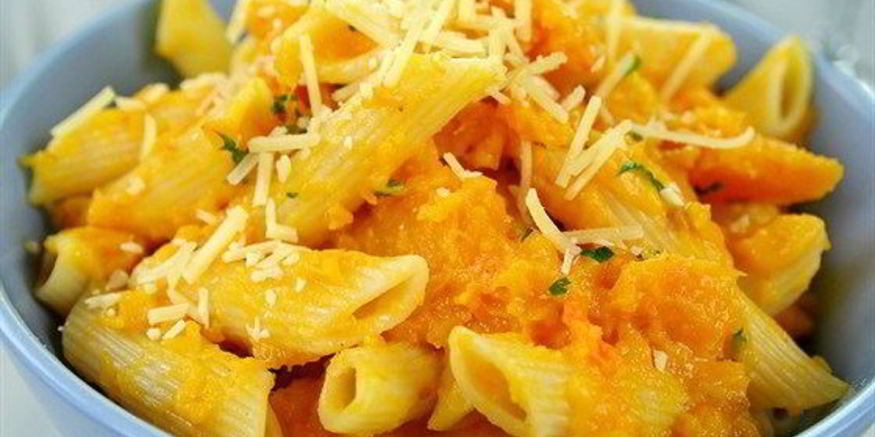 Рецепт макарон с тыквой и луком