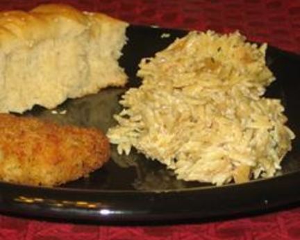 Паста орзо с голубым сыром