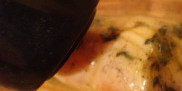 паста под соусом бешамель с мидиями и маринованным лососем