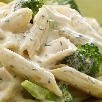 Паста с брокколи в сливочном соусе