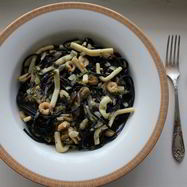 Рецепт Пасты с чернилами каракатицы и морепродуктами