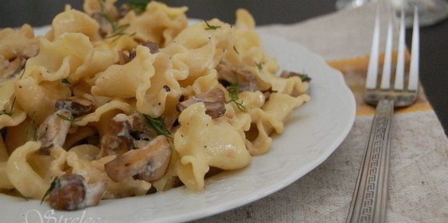 Рецепт пасты с грибами и мускатным орехом