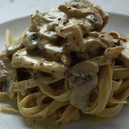 Рецепт Пасты с индейкой и шампиньонами