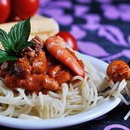 Рецепт Пасты с морепродуктами в томатном соусе