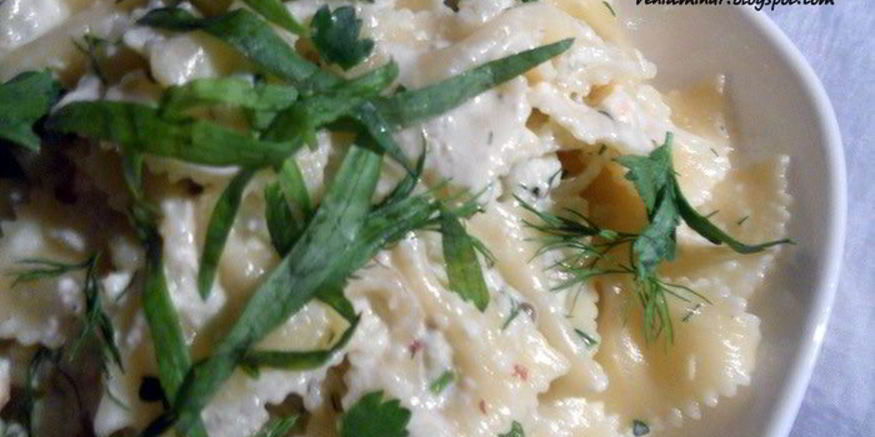 Рецепт пасты с мясом криля и маскарпоне