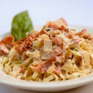 Рецепт Спагетти карбонара с пармской ветчиной