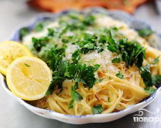 Запеченные макароны с лимоном