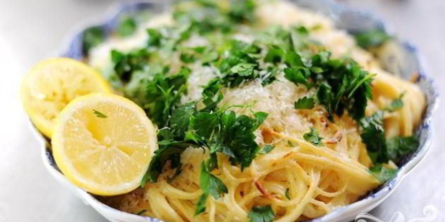 Рецепт запеченных макарон с лимоном