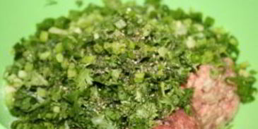 манты из свинины