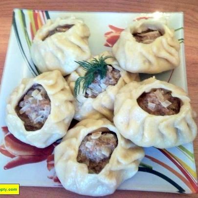 Манты на пару из говядины