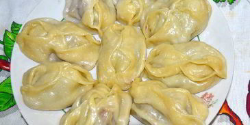 манты с говядиной и тыквой