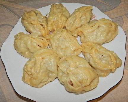 Манты с говяжьим фаршем