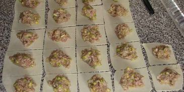 манты с кабачком