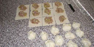 манты с кабачком