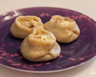 Манты с куриным фаршем