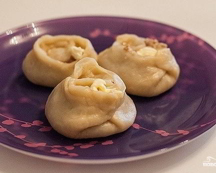 Манты с куриным фаршем