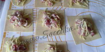 манты с рыбой и мясом