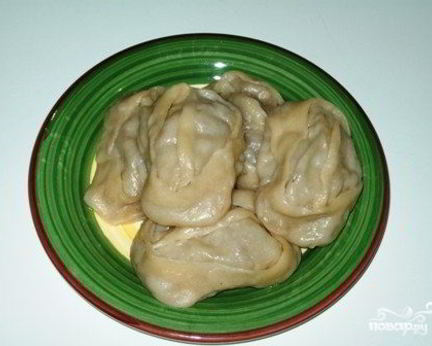 Манты с тыквой и фаршем