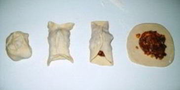 манты с тыквой и фаршем