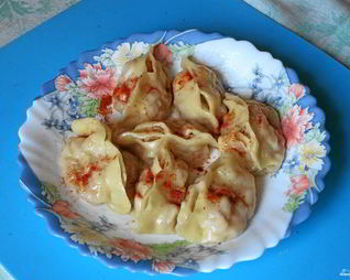 Манты с тыквой и курдючным салом