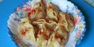 манты с тыквой и курдючным салом