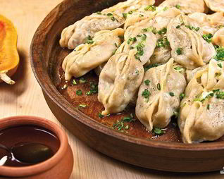 Манты с тыквой и куриным фаршем