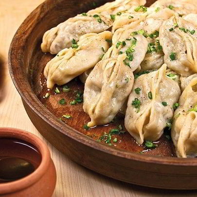 Манты с тыквой и куриным фаршем