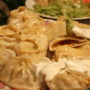 Рецепт Мантов с тыквой и курицей