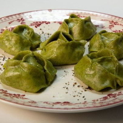 Манты с зеленью