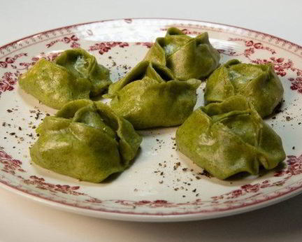 Манты с зеленью