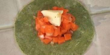 манты с зеленью